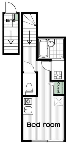 明大前駅の賃貸 69,000円 間取り図