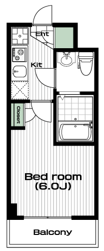 日吉駅の賃貸 71,000円 間取り図