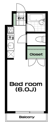 白楽駅の賃貸 55,000円 間取り図