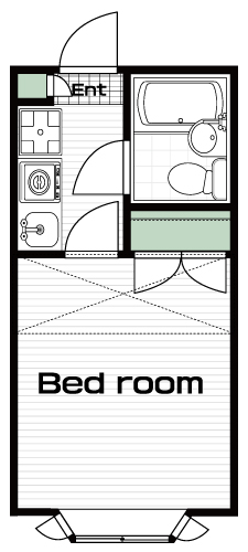 田無駅の賃貸 45,000円 間取り図