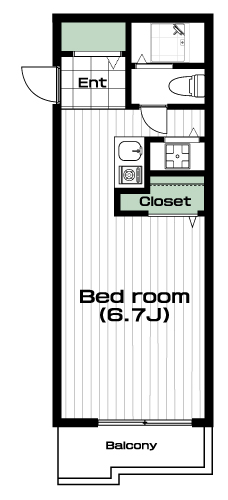 武蔵小杉駅の賃貸 58,000円 間取り図
