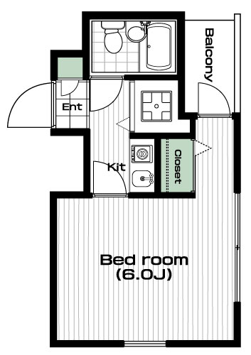 大岡山駅の賃貸 62,000円 間取り図