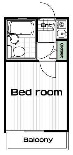 白楽駅の賃貸 38,000円 間取り図