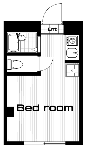 八幡山駅の賃貸 52,000円 間取り図