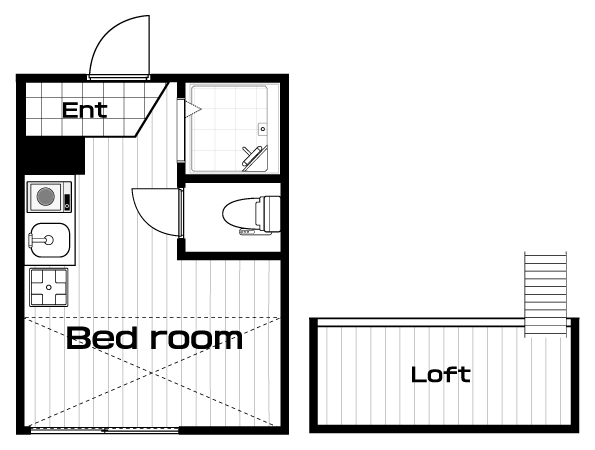 世田谷駅の賃貸 56,000円 間取り図
