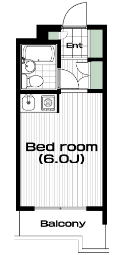 和田町駅の賃貸 43,000円 間取り図
