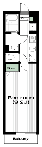 大塚・帝京大学駅の賃貸 66,000円 間取り図