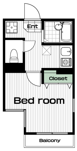 早稲田駅の賃貸 80,500円 間取り図