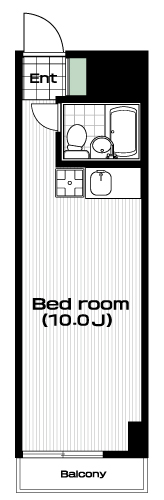 京王永山駅の賃貸 47,000円 間取り図