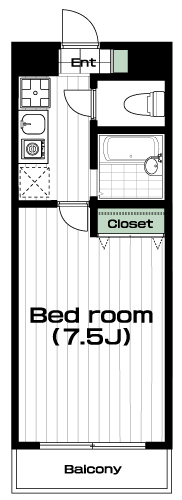 中央大学・明星大学駅の賃貸 58,000円 間取り図