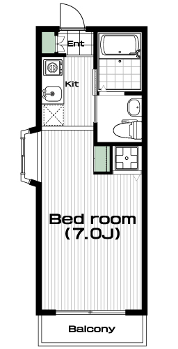 玉川学園前駅の賃貸 60,000円 間取り図
