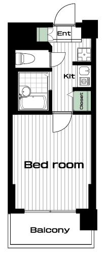 戸越銀座駅の賃貸 77,000円 間取り図