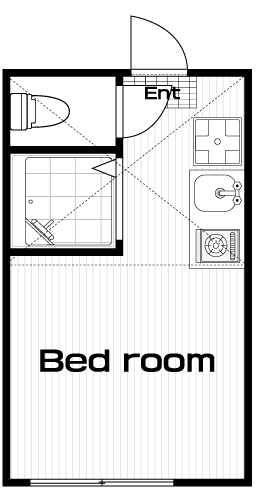 三鷹駅の賃貸 64,000円 間取り図