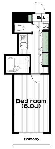 中央大学・明星大学駅の賃貸 46,000円 間取り図