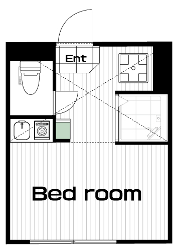 鷺ノ宮駅の賃貸 61,000円 間取り図