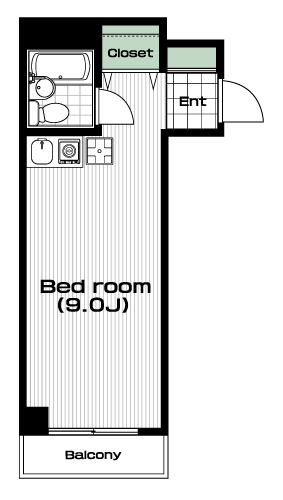 三鷹駅の賃貸 60,000円 間取り図