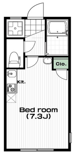 白楽駅の賃貸 62,000円 間取り図