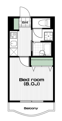 鶴ヶ島駅の賃貸 46,000円 間取り図