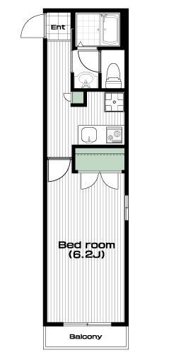 蓮根駅の賃貸 80,000円 間取り図