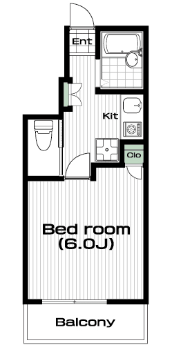 上野毛駅の賃貸 70,000円 間取り図