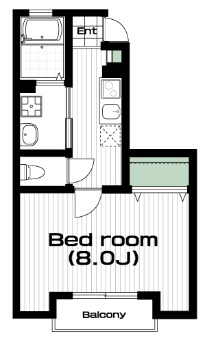 鷹の台駅の賃貸 55,000円 間取り図