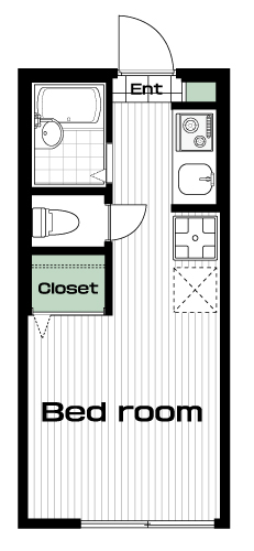 西武柳沢駅の賃貸 58,000円 間取り図