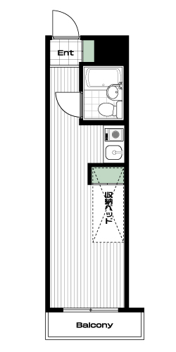 新大塚駅の賃貸 68,000円 間取り図
