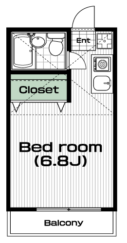 一橋学園駅の賃貸 45,000円 間取り図