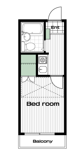 早稲田駅の賃貸 59,000円 間取り図
