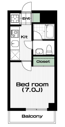 新百合ヶ丘駅の賃貸 64,000円 間取り図