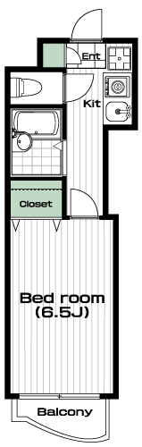 鷺沼駅の賃貸 62,000円 間取り図