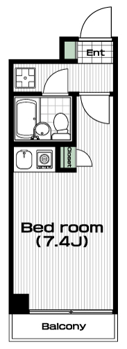 国分寺駅の賃貸 54,000円 間取り図