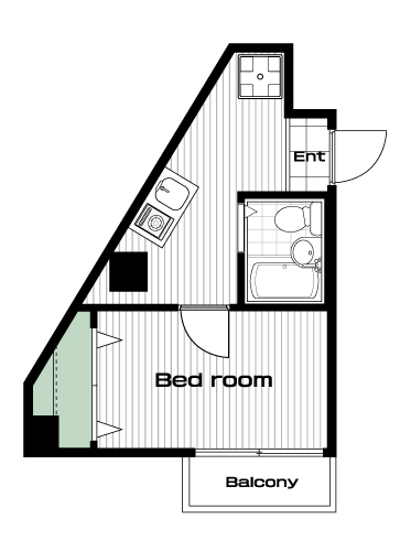 大塚駅の賃貸 62,000円 間取り図