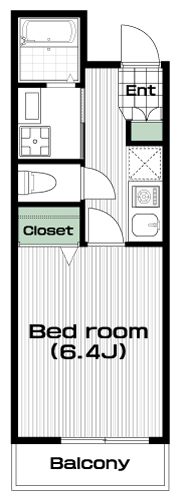 早稲田駅の賃貸 85,000円 間取り図