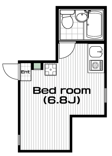 上石神井駅の賃貸 50,000円 間取り図