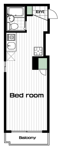 日吉駅の賃貸 46,000円 間取り図