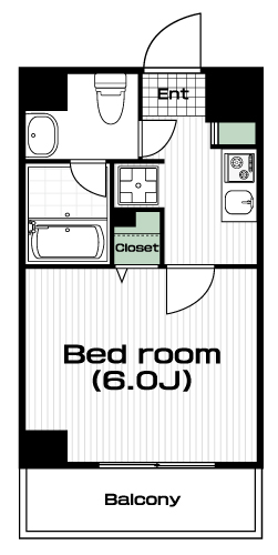 明大前駅の賃貸 84,000円 間取り図