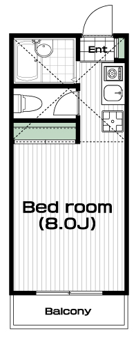 鷹の台駅の賃貸 45,000円 間取り図
