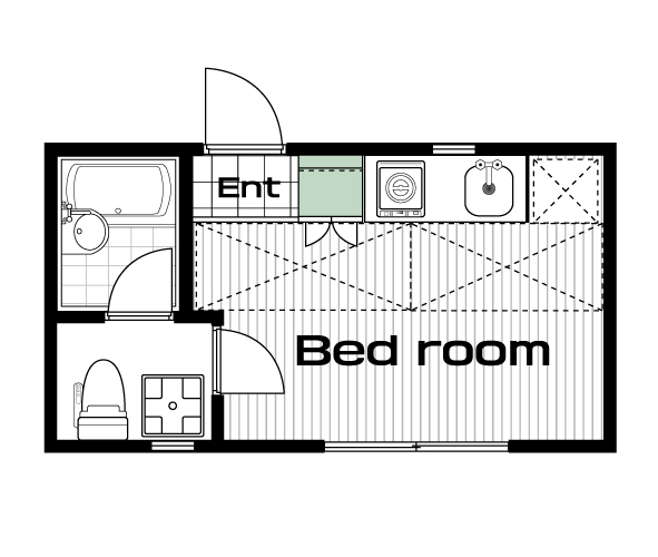 千石駅の賃貸 68,000円 間取り図