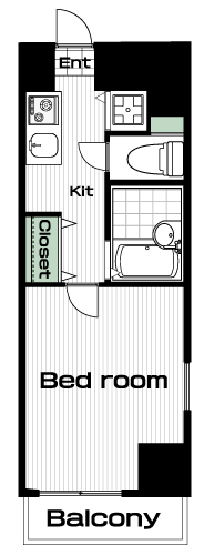 五反田駅の賃貸 85,000円 間取り図