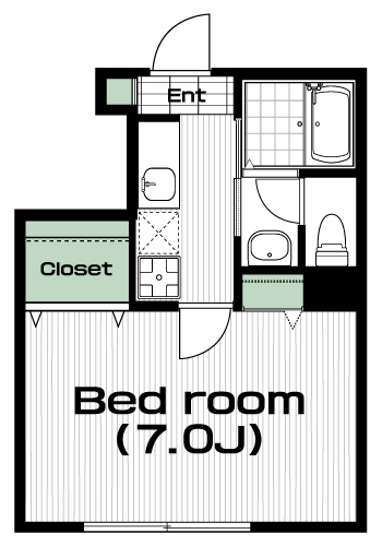 高田馬場駅の賃貸 89,000円 間取り図