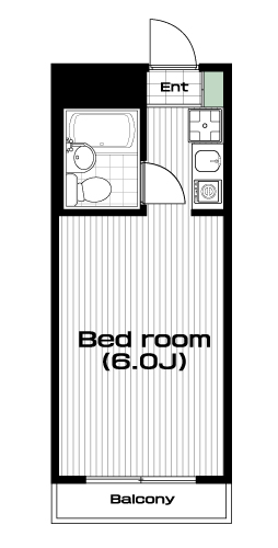 小竹向原駅の賃貸 49,000円 間取り図