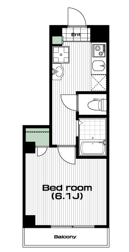 椎名町駅の賃貸 74,000円 間取り図