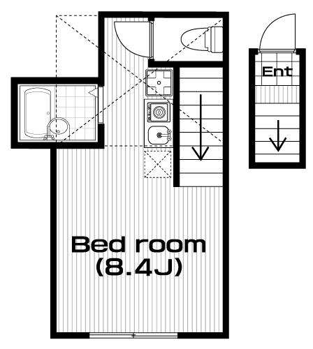 西国分寺駅の賃貸 69,000円 間取り図