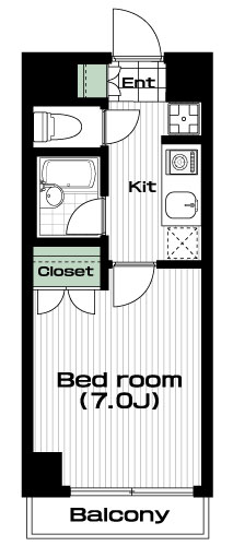 溝の口駅の賃貸 70,000円 間取り図