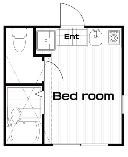 恋ヶ窪駅の賃貸 45,000円 間取り図