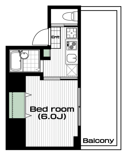 西八王子駅の賃貸 60,000円 間取り図