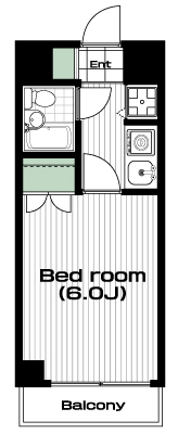 東久留米駅の賃貸 44,500円 間取り図