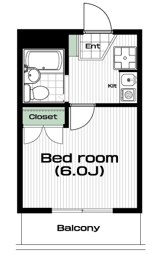 町田駅の賃貸 45,000円 間取り図