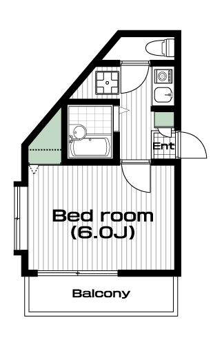 所沢駅の賃貸 57,000円 間取り図